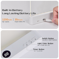 Lampe de lecture portable à LED transparente pour livre, éclairage de page entière, panneau lumineux plat pour lire au lit la nuit