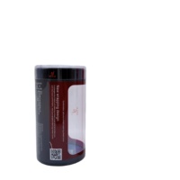 Vente en gros de boîte d'emballage de tube cylindrique en plastique PET transparent imprimé de logo personnalisé boîte d'emballage de tube recyclable avec fenêtre