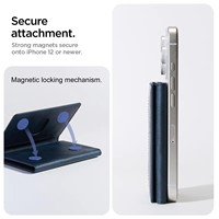 Casing Ponsel Kulit Mewah Berkualitas Tinggi Mag Safe Lipat Tiga, Tempat Kartu Magnetik, Penutup Klip Dompet, Pola Solid, Stok Tersedia