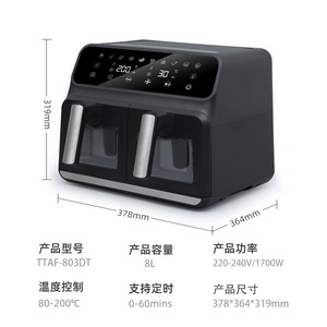 Air Fryer 8L Dual Compartment Non Stick Ceramic Coating Electric Household Kitchen Appliance - Product Image 4