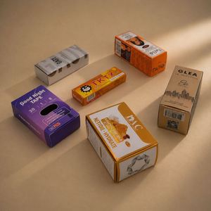 Boîtes d'emballage de luxe personnalisées pour produits de soin de la peau, estampées à chaud et gaufrées, en carton pliable pour sérums et crèmes cosmétiques - Product Image 1