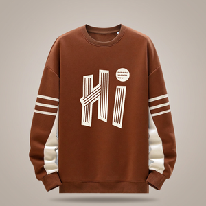 Sweat-shirt ras du cou tendance pour femme, toutes saisons, décontracté, mode, pour adolescentes et étudiantes, élégant, tricoté, anti-boulochage, avec couleurs assorties - Product Image 3