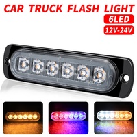 Accesorios para Coche DXZ, Luces Laterales Estroboscópicas de 6 Leds y 18W con Múltiples Modos de Flash, Lámpara Led de 12V y 24V CC para Camión, SUV y Camioneta Pick-up