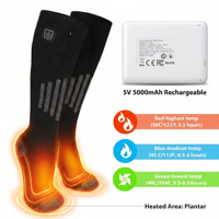 Chaussettes chauffantes électriques rechargeables à design personnalisé, respirantes, à séchage rapide, antidérapantes, en Spandex/Nylon/Coton
