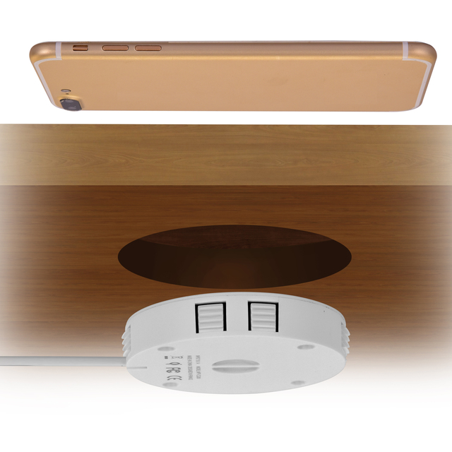 Furniture Desktop Wireless Charger Office Hidden Under Desktop Office Furniture Table Fast Invisible Wireless Charger