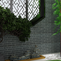 Azulejos Modernos 3D para Paredes Exteriores de 300x600 mm, Acabado Mate, Estilo Rústico, Aspecto de Piedra Antigua, Ladrillos para Decoración Exterior de Hoteles y Apartamentos