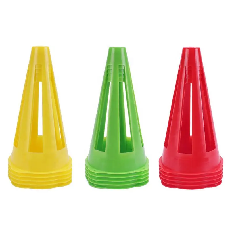 Cones de treinamento de futebol, 23cm, tráfego dobrável, marcador de futebol oco