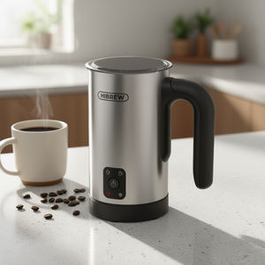 Mousseur à lait électrique HiBREW 300 ml 300 W entièrement automatique en acier inoxydable SUS304 pour la maison - Product Image 2