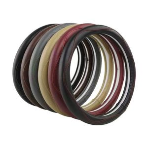 Housse de <span class=keywords><strong>volant</strong></span> en cuir Nappa premium Shengge, 4 branches, antidérapante, universelle, 15 pouces, respirante, accessoire intérieur de voiture OEM/ODM - Product Image 1