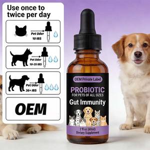 Gotas Probióticas Orgánicas para Perros y Gatos |   Vitaminas y Minerales con Sabor a Carne para la Salud Intestinal y el Apoyo Inmunológico, Absorción Rápida, Líquido - Product Image 2