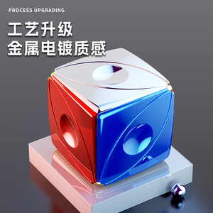 Cubo de Rubik Electroplated Magic Eye 3x3, juguete colorido y suave para estimular el cerebro, para niños de 4 a 7 años - Product Image 2