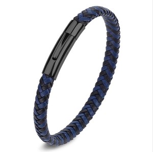 Bracelet en cuir fait main pour hommes bracelets en cuir tressé pour hommes - Product Image 1