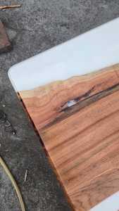 Premium White <b>Epoxy</b> <b>Resin</b> Wood <b>Table</b> – Contemporary Handmade Dining <b>Table</b> for Home & Commercial Spaces - Product Image 6