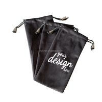 Sac à cordon imprimé de logo personnalisé Sac d'emballage de lunettes souples en microfibre à la mode