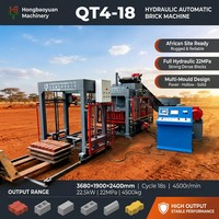 QTJ4-18 Machine à Fabriquer des Briques en Béton, Machine Automatique de Haute Qualité pour Pavés et Briques en Ciment