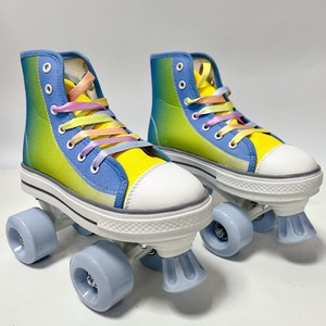 Zapatos <span class=keywords><strong>de</strong></span> lona en línea para hombre y mujer, calzado sencillo <span class=keywords><strong>de</strong></span> cuatro <span class=keywords><strong>ruedas</strong></span> en lugar <span class=keywords><strong>de</strong></span> niños y adultos - Product Image 5