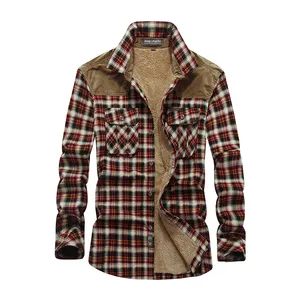 Mens winter flannel shirt jacket camisa e topos men shirts 100% cotton man shart