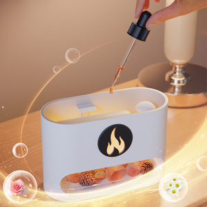 Cost-effective Portable Household USB Aromatherapy Flame Simulator Seven-color Light Essential <b>Oil</b> <b>Diffusion</b> Salt Stone Remote - Product Image 1