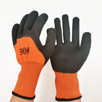Großhandel Polyester Tauch gummi Sicherheit Handjob Arbeits handschuhe 13 Gauge Nylon Schaum Latex beschichtete Schutz handschuhe für den Bau