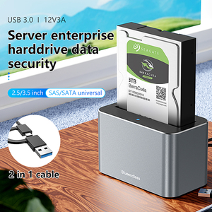 Nhôm Kim Loại 2.5 Inch 3.5 Inch HDD Bao Vây Singal Bay Công Cụ Miễn Phí <span class=keywords><strong>Sas</strong></span> SATA HDD SSD Ổ Đĩa Cứng Docking Station Cho Máy Tính Xách Tay - Product Image 2