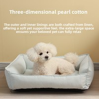 Nid pour animaux de compagnie amovible et lavable, chaud, pour toutes les saisons, utilisation en intérieur, lit pour chien et chat amovible, design élégant