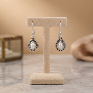 Perle pierre naturelle magnifique boucle d'oreille en argent Sterling 925, bijoux à la mode, fournisseurs en vrac - Product Image 3