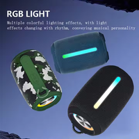 Altavoz Portátil Mindpure, IPX7 Impermeable, Inalámbrico, Resistente, para Exteriores, con Luz RGB, Bajos Profundos, TWS, para Fiestas