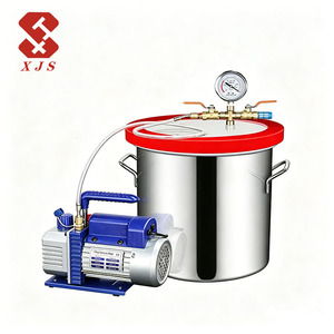 Set Industriale Automatico per <span class=keywords><strong>Camera</strong></span> a Vuoto da 5 Galloni / 16L con Pompa a Vuoto a Palette Rotative da 3CFM 110/220V per Degassaggio Resina Epossidica e Legno - Product Image 1