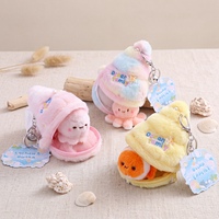 Gantungan Kunci Boneka Bentuk Kerang, Dompet Resleting, Boneka Mini Hewan Laut Lepas Pasang, Seri Lautan, Aksesoris Tas, Grosir