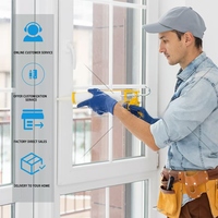 Parrilla decorativa de vidrio templado de estilo francés Delgado a precio barato PDP toldo ventana para comercial