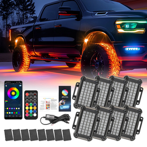 Kit d'éclairage de châssis à 36 LED/pods, télécommande et application, éclairage RGBW lumineux et durable, kit d'éclairage de châssis pour <span class=keywords><strong>SSV</strong></span> RZR Sand Spider Dune Buggy - Product Image 5
