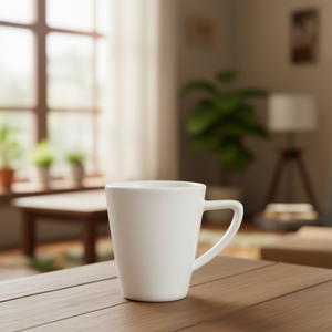Tazza in Ceramica Bianca Pura 9 Cm 22 Cl per Caffè e Tè - Product Image 3