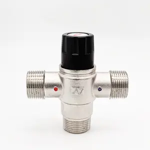 China Manufacturer 1" DN25M Water Mixing Valve Water Heater Solar Thermostatic Valve 3 Way Water Temperature Control Valve