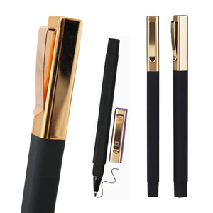 Bolígrafo de Diseño Cuadrado NP-096 con Logotipo Personalizado para Uso Promocional, Bolígrafo de Plástico Negro con Goma para Hotel, con Clip Metálico y Punta de 0.5 mm - Product Image 2