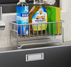 Organizzatore da Cucina 3-in-1 in Acciaio al Carbonio per Piano di Lavoro: Portaspugna per Lavello + Dispenser Sapone + Cestello Scolatoio - Product Image 2