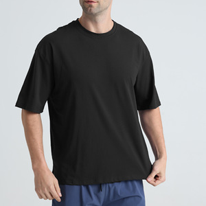 Venta al por mayor de camisetas de algodón orgánico en blanco personalizado camiseta Digital impresa Unisex peso pesado camiseta de gran tamaño gota hombro camiseta - Product Image 2