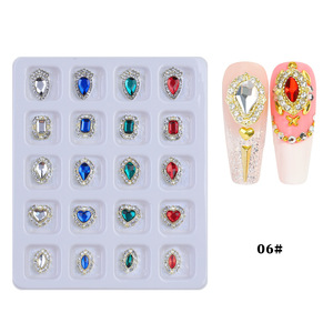 Juego de Piedras de Cristal 3D de Lujo <span class=keywords><strong>para</strong></span> Decoración de <span class=keywords><strong>Uñas</strong></span>, Formas Mixtas, Dijes de Corazón, Gemas de Cristal Multicolores <span class=keywords><strong>para</strong></span> <span class=keywords><strong>Uñas</strong></span> Acrílicas Largas, Manicura DIY - Product Image 3