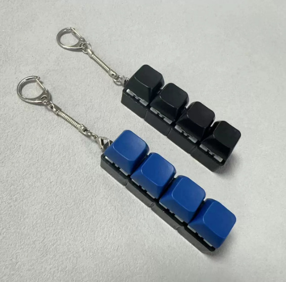 Four-key black shell-black cap-dark blue cap