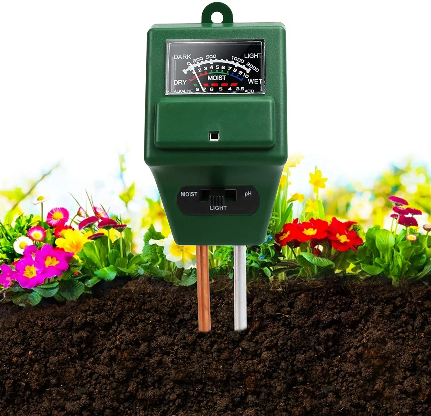 3 in1土壌テスター土壌水分/光/pHメーターガーデニングファーム芝生テストキットツール