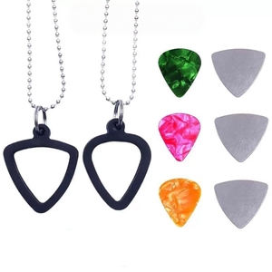 Plectre de guitare en silicone avec clip, double face, avec collier plectre, pour les amateurs de musique - Product Image 1