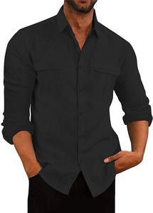 Camicia da <span class=keywords><strong>uomo</strong></span> europea americana Casual a maniche lunghe con bottone in saia in Denim Western <span class=keywords><strong>5XL</strong></span> estivo stampato in tinta unita - Product Image 6