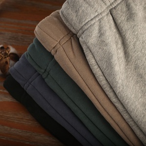 Di alta qualità 400GSM pesante cotone <span class=keywords><strong>elastico</strong></span>-<span class=keywords><strong>vita</strong></span> Casual tinta unita a buon mercato Sport <span class=keywords><strong>pantaloni</strong></span> della tuta per gli uomini <span class=keywords><strong>invernali</strong></span> - Product Image 2