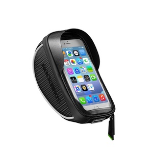 ROCKBROS-Manillar de <span class=keywords><strong>bicicleta</strong></span> de 6,0 pulgadas, soporte <span class=keywords><strong>para</strong></span> teléfono móvil, bolsa de tubo frontal impermeable, función de pantalla táctil, material EVA + PU, bolsa <span class=keywords><strong>para</strong></span> <span class=keywords><strong>bicicleta</strong></span> - Product Image 1