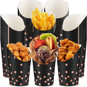 Caja de embalaje para patatas fritas al por mayor, gofres horneados para fiestas, cono de papel para llevar, bandeja de comida, bandeja de cono de papel - Product Image 1