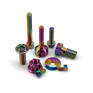 M8 M10 M12 gr2 GR5 lớp <span class=keywords><strong>2</strong></span> lớp 5 Titan hợp kim thép Anodized Hex răng cưa mặt bích <span class=keywords><strong>Bolt</strong></span> với đầy đủ chủ đề và Hex Nut din6921 - Product Image 2