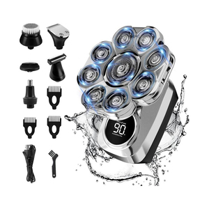 Afeitadora Eléctrica 6 en 1 para Hombre, 8 Cabezales Giratorios, Resistente al Agua IPX7, Recortadora de Barba con Pantalla LED, Proveedor de Fábrica - Product Image 1