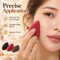 Éponge de Maquillage Professionnelle en Polyuréthane Hydrophile Doux, Applicateur de Fond de Teint Multi-Angles Utilisable Humide ou Sec pour la Vente en Gros