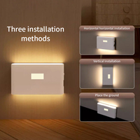 USB Rechargeable LED Mini Applique Murale ABS Magnétique Sans Fil Smart Motion Sensor Chaud Couloir Chambre Toilette Carré Projection pour