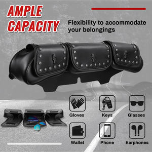 Vente directe d'usine, <span class=keywords><strong>prix</strong></span> spécial sur la sacoche de pare-brise à trois poches noire pour motos <span class=keywords><strong>Harley</strong></span>-<span class=keywords><strong>Davidson</strong></span> Street Glide 96-25 Touring - Product Image 5