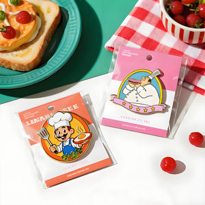 Broches de chef personnalisées en gros, émail doux, chapeau de cuisine, épingle à revers, personnage créatif, uniforme du personnel de <span class=keywords><strong>restaurant</strong></span>, badge en métal - Product Image 6